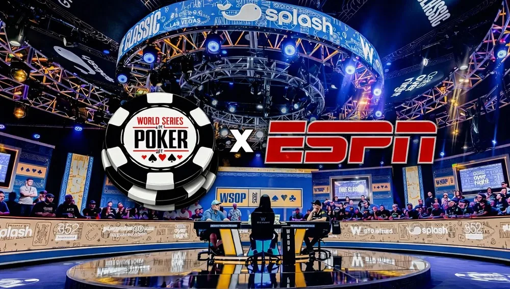 WSOP主赛事在ESPN转播的赛事画面